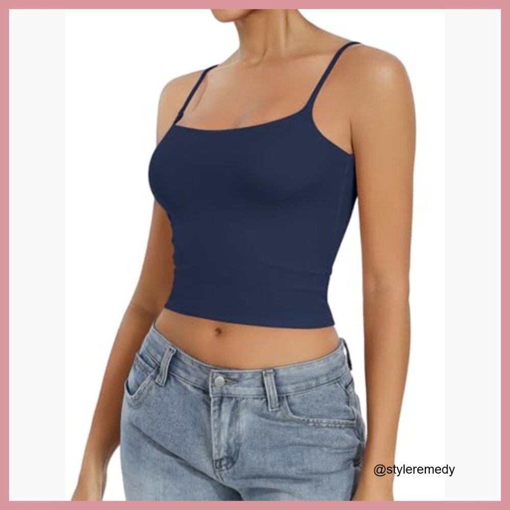 Double Lined Square Neck Spaghetti Strap Camisole… - image 5